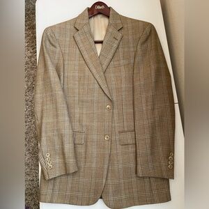 Hart Schaffner Marx Beige Plaid Blazer